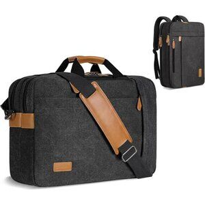 Convertible laptop backpack messenger briefcase computer bag travel work busines